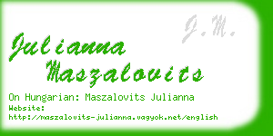 julianna maszalovits business card